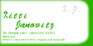 kitti janovitz business card